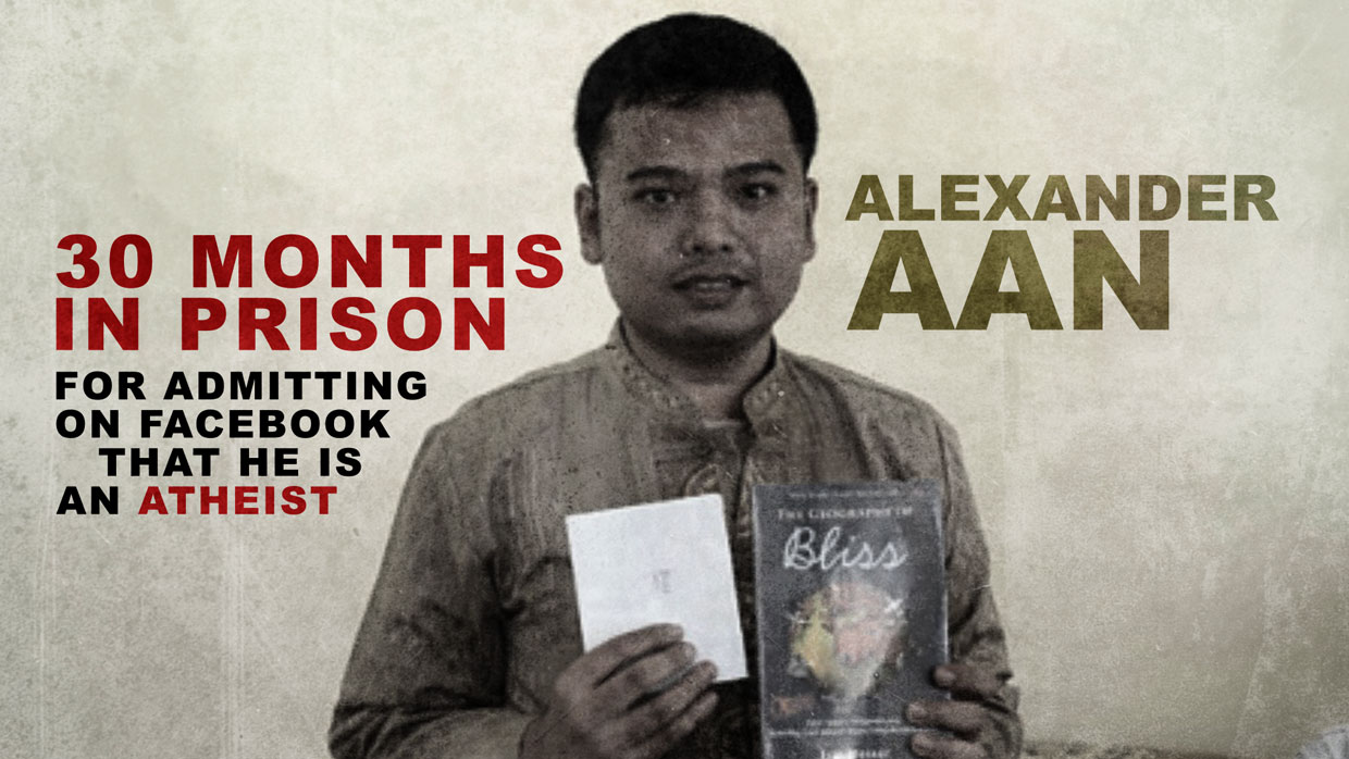 Indonesian Alex Aan must be immediately released
