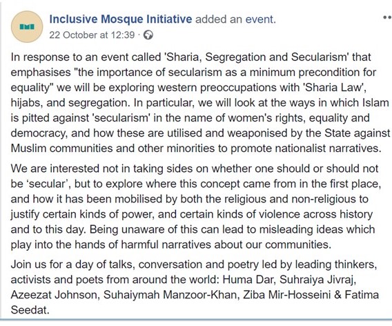 Inclusive Mosque, why so afraid of CEMB?